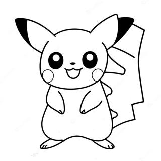 Page à colorier de Pikachu charmant de Pokemon Go | Page de coloriage Pokemon Go