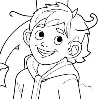 Page à colorier de Jack Frost charmant | Page de coloriage Jack Frost