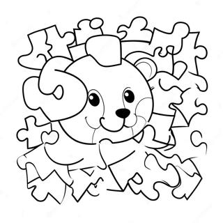 Page à colorier de puzzle pour enfants | Page de coloriage Puzzle
