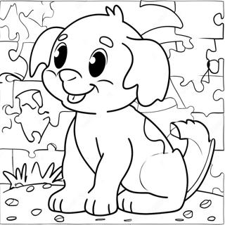 Page à colorier d'animaux de puzzle colorés | Page de coloriage Puzzle