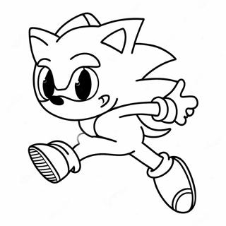 Page à colorier Sonic qui Court Vite | Page de coloriage Bâtons Sonic