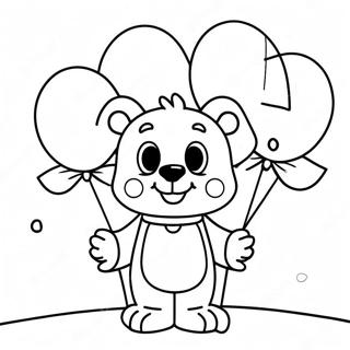 Page à colorier Stanley avec des Ballons Colorés | Page de coloriage Stanley