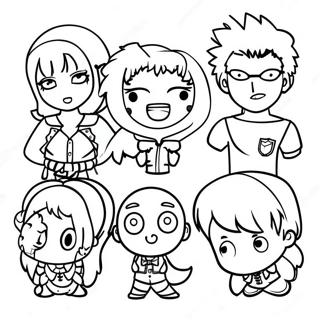 Page à colorier Personnages Danganronpa | Page de coloriage Danganronpa