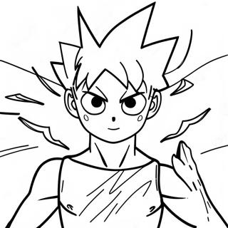 Page à colorier Killua avec des pouvoirs de foudre | Page de coloriage Killua