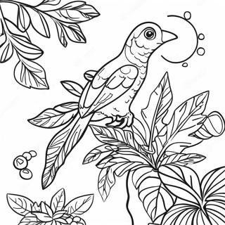 Page à colorier Vigne tropicale | Page de coloriage Vigne
