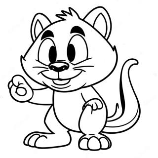 Page à colorier Taz le diable de Tasmanie | Page de coloriage Taz