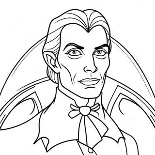 Page à colorier Vampire gothique effrayant | Page de coloriage Gothique Effrayant