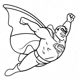 Page à colorier super héros volant | Page de coloriage Super Héros