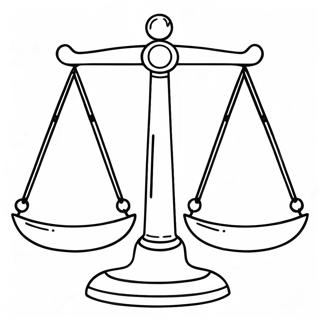 Page à colorier des balances de la justice | Page de coloriage Balance