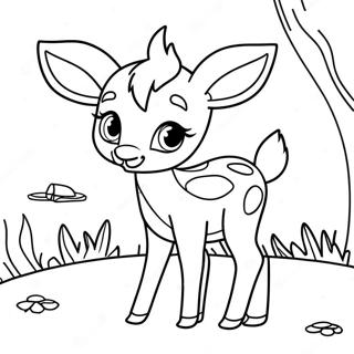 Page à colorier de Bambi | Page de coloriage Bambi