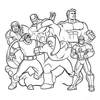 Page à colorier de Noël des Avengers | Page de coloriage Avengers Noël