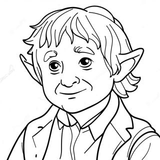 Page à colorier l'aventure de Bilbo Baggins | Page de coloriage Hobbit