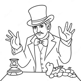 Page à colorier Magicien | Page de coloriage Magicien