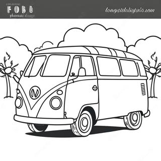 Page à colorier Van | Page de coloriage Fourgonnette