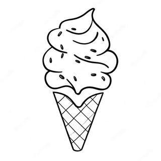 Page à colorier de cornet de glace | Page de coloriage Glace