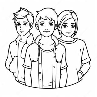 Page à colorier des personnages principaux de Heartstopper | Page de coloriage Heartstopper