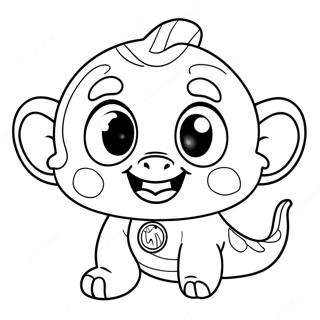 Page à colorier de Bubble Guppies Zooli | Page de coloriage Bubble Guppies Zooli