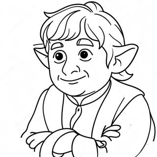 Page à colorier de Bilbo Baggins aventurier | Page de coloriage Le Hobbit