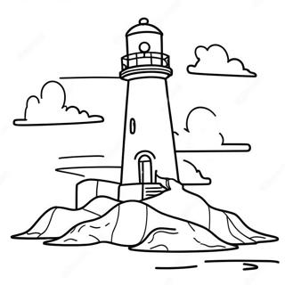 Page à colorier de phare | Page de coloriage Phare