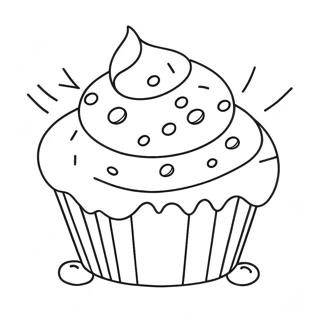 Page à colorier de muffin | Page de coloriage Muffin