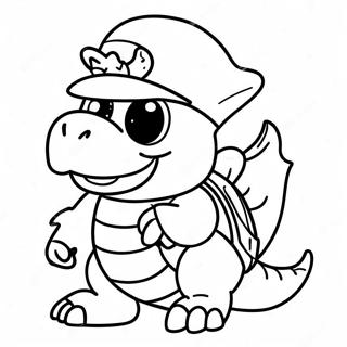 Page à colorier de Lemmy Koopa | Page de coloriage Lemmy Koopa