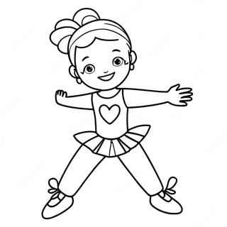 Page à colorier J'aime la Danse | Page de coloriage J'aime danser