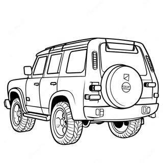 Page à colorier de SUV | Page de coloriage VUS