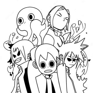 Page à colorier des Personnages Principaux de Soul Eater | Page de coloriage Dévoreur d'âmes