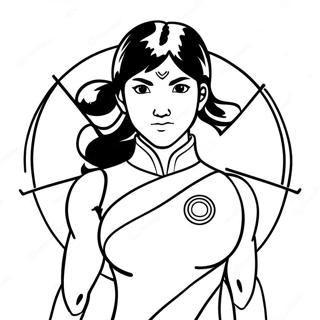 Page à colorier de Korra | Page de coloriage Korra