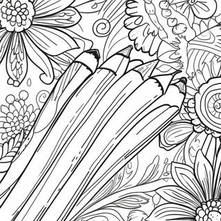 Page à colorier de dessin au crayon coloré | Page de coloriage Crayon