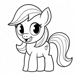 Page à colorier Applejack avec un sourire éclatant | Page de coloriage Applejack