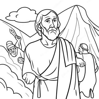 Page à colorier la transformation de Saul en Paul | Page de coloriage Saul devient Paul