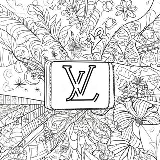 Page à colorier du logo Louis Vuitton | Page de coloriage Louis Vuitton