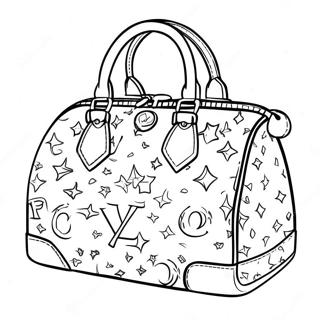 Page à colorier du sac à main Louis Vuitton | Page de coloriage Louis Vuitton
