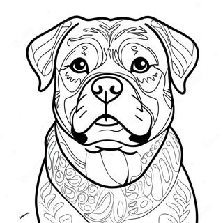 Page à colorier de Rottweiler | Page de coloriage Rottweiler