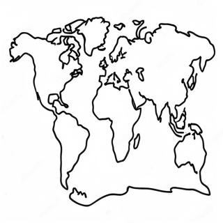 Page à colorier des continents colorés | Page de coloriage Continents