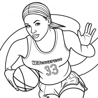 Page à colorier de la WNBA | Page de coloriage WNBA