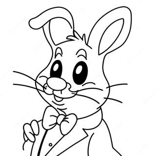 Page à colorier de Roger Rabbit avec des lunettes amusantes | Page de coloriage Roger Rabbit