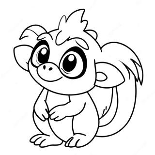 Page à colorier de Grookey | Page de coloriage Grookey