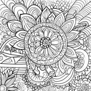 Page à colorier de mandala boho simple | Page de coloriage Simple Boho