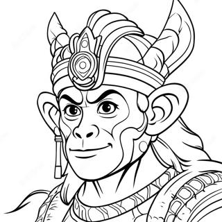 Page à colorier Roi Singe | Page de coloriage Roi Singe