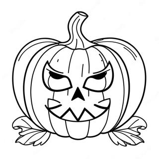 Page à colorier Masque de Citrouille Effrayant | Page de coloriage Masque d'Halloween