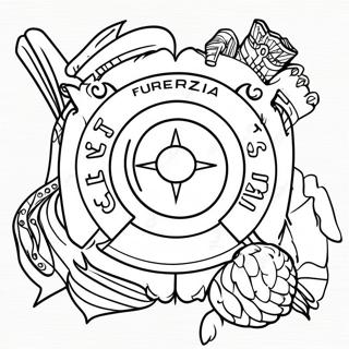 Page à colorier du logo de Fuerza Regida | Page de coloriage Fuerza Regida