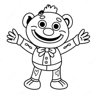 Page à colorier de marionnette drôle | Page de coloriage Marionnette