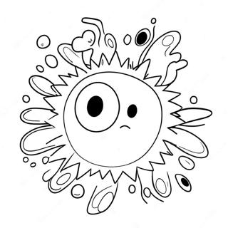 Page à colorier de germes | Page de coloriage Germes