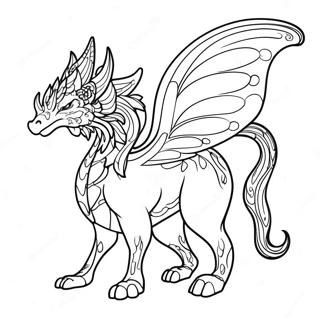 Créature Fantastique Ombre à Colorier | Page de coloriage Ombré