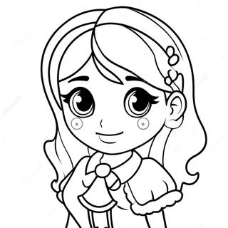 Page à colorier du personnage Ruby de Rainbow High | Page de coloriage Rainbow High Ruby