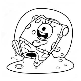 Page à colorier de bébé SpongeBob | Page de coloriage Bébé SpongeBob