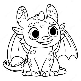 Page à colorier un dragon sans dents | Page de coloriage Crocmou