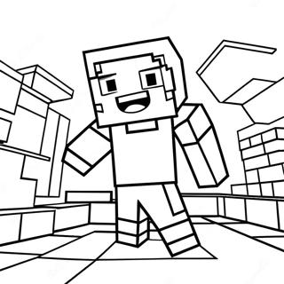 Page à colorier Alex de Minecraft | Page de coloriage Minecraft Alex